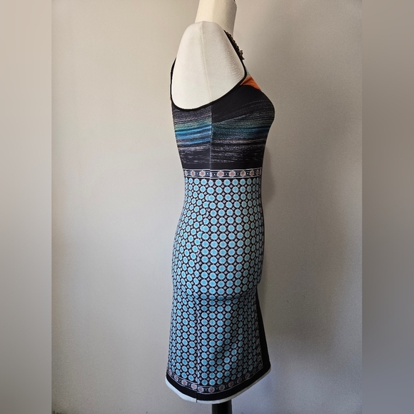 Clover Canyon Blue and Black Landscape Patterned Midi Dress. Size Xs - Picture 5 of 9